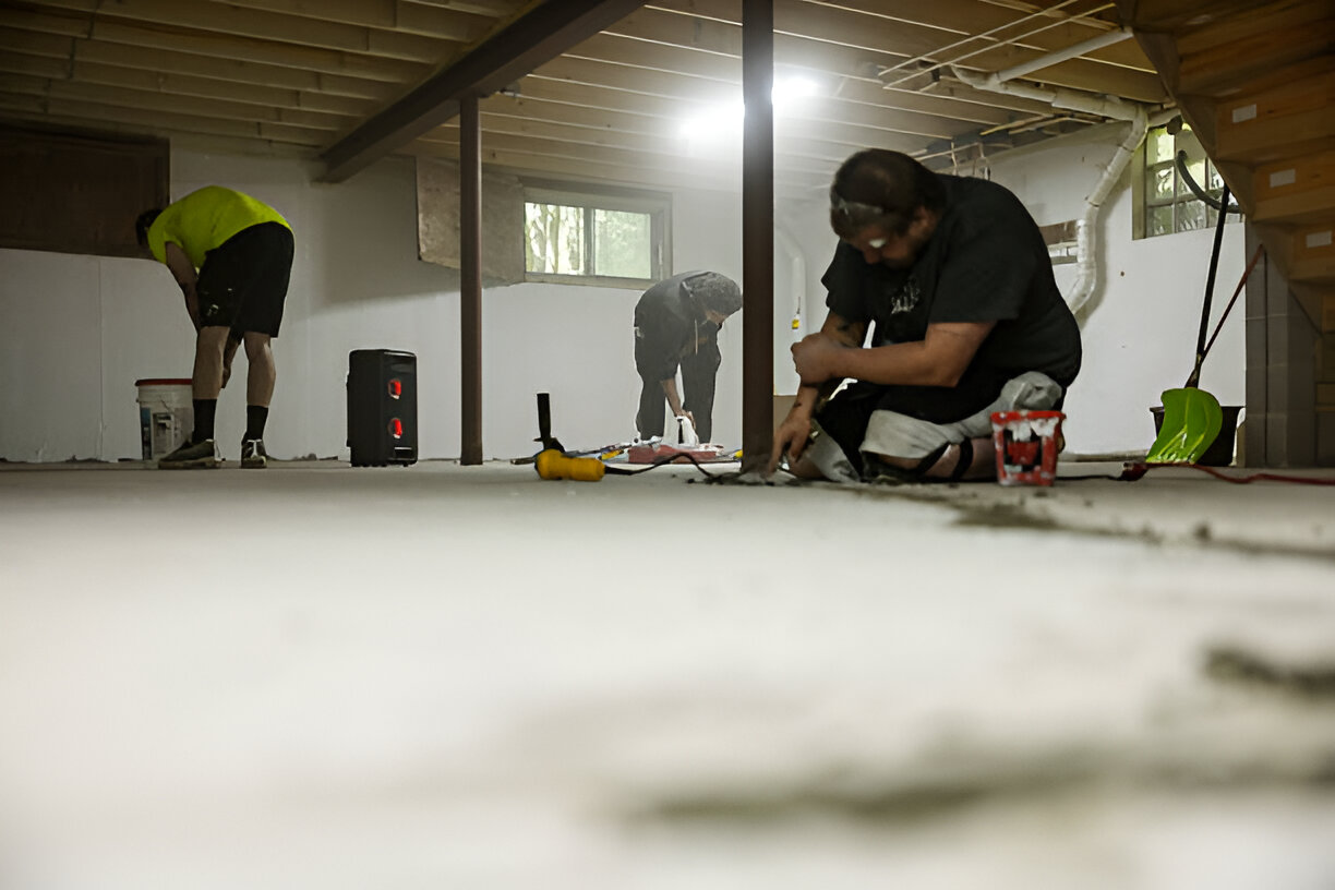 Basement flooring upgrade in Edmonton