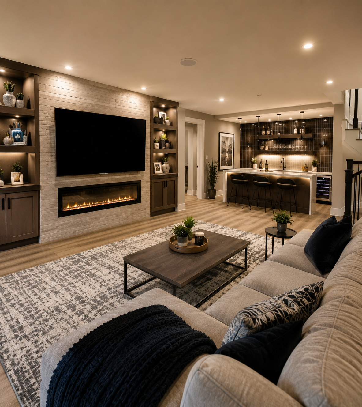 <h2>Basement Entertainment & Family Rooms</h2>